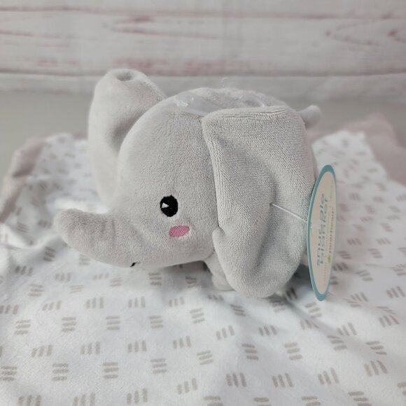 Pearhead Elephant Lovey Plush Gray 13" Snuggle Blanket Satin Security Sooth NWT - Picture 3 of 10